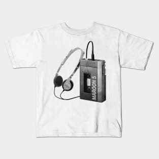 Maroon Walkman Kids T-Shirt